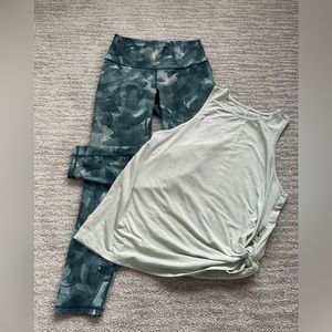 Fabletics PowerHold leggings small and All in Motion workout tank medium bundle